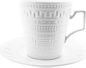 Almina Tasse 6 Personen Kaffee-Tassen-Set - Weiße Tassen 200ml - 12 Teile