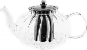 Almina Teekanne Glasteekanne "Rosie" mit Edelstahl-Sieb und Deckel - 1000 ml, (1-St)