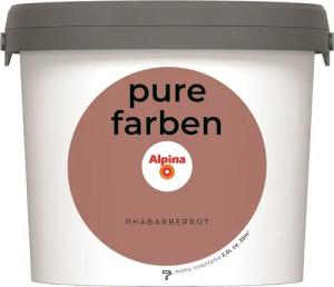 Alpina Wandfarbe Alpina pure farben 2,5 Ltr. Rhabarberrot Innenfarbe matt