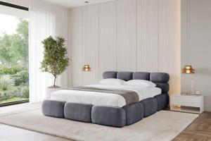 ALTDECOR Polsterbett NOMA-v1 (Polsterbett mit Bettkasten und Lattenrost, Boxbett ohne Matratze), Doppelbett mit Stauraum, Bett mit Kopfteil