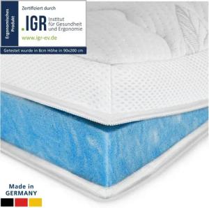 AM Qualitätsmatratzen, Topper Gelschaum-Topper in Premiumhöhe, Memory Foam Topper für Boxspringbett, 8 cm hoch, Premium Plus Gelschaum (8cm), 80x200 cm
