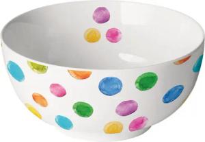 Ambiente® Müslischale Polka Dots, Porzellan, (1-tlg), Porzellan-Schüssel New Bone China Ø 14 Höhe 6,5cm Volumen ca.0,4l