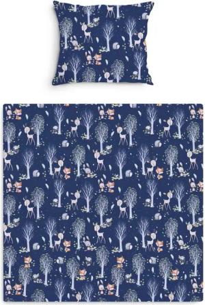 Amilian Babybettwäsche Kinderwagenset - 2tlg. Kinderbettwäsche - 80x80cm + 35x40cm, 100% Baumwolle, 2 teilig, Bettwäscheset für Kinderwagen, Wiege, Babybett - Baby Bettwäsche