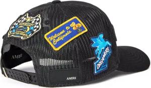 AMIRI Baseball Cap Station Patch Trucker Hat Baseballcap Cap Kappe Verschluss mit Metallelement - Lederlogo am Hinterkopf