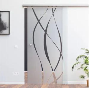 AMOD Glasschiebetür M6-ASE / SoftClose (SlimLine / SoftClose-Selbsteinzüge, Komplett Set), mit Griffmuschel