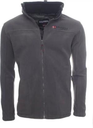 Anapurna Fleecejacke Herren Fleecejacke Outdoor Freizeit Jacke Übergangsjacke in Unifarbe, mit Kapuze, mit Stehkragen