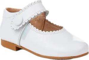 Angelitos  Ballerinas 1502 MERCEDITAS CHAROL CON VELCRO Blanco