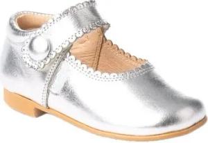 Angelitos  Ballerinas 1502 MERCEDITAS PLATA METALIZADA CON VELCRO Plata