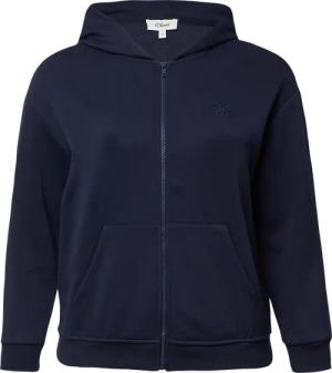 Angeraute Sweatshirtjacke mit Stickerei