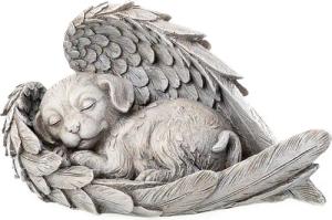 Annastore Dekofigur Grabschmuck für Hund oder Katze - Grabdeko für Friedhof