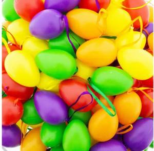 Annastore Osterei Ostereier aus Kunststoff Eier zum Hängen Kunststoffeier Plastikeier (20 St), Osterdeko