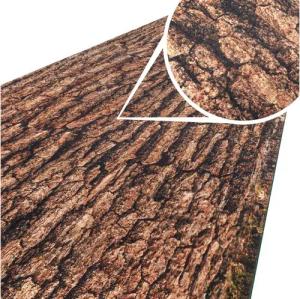 ANRO Küchenläufer Hochwertig GreenLine Flurläufer Teppichläufer Textil, Eckig, Bodenläufer 100x52cm Baumrinde Holz Braun pflegeleicht