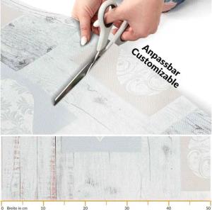 ANRO Küchenläufer MIRZA Hochwertig abwischbar Flurläufer Teppichläufer, Eckig, Höhe: 3 mm, Genarbt PVC