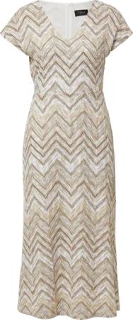 Antailliertes Midikleid aus Strickjersey mit V-Ausschnitt