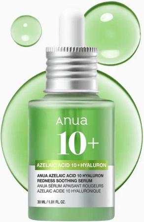 Anua Gesichtsserum Anua 10% Acelaic Acid Hyaluron Redness Soothing Serum 30ml, 1-tlg., Anti-Aging, Anti-Falten,Gesichtsserum,Hautpflege