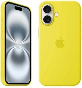 Apple Silikon Case mit MagSafe Handy-Cover für Apple iPhone 16 sternfrucht