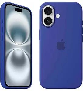 Apple Silikon Case mit MagSafe Handy-Cover für Apple iPhone 16 ultramarin