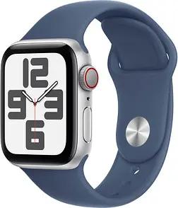 Apple Watch SE 40 mm Aluminium (GPS+Cellular) Sportarmband M/L  denim, silber