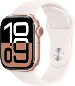 Apple Watch Series 10 42 mm Aluminium (GPS) Sportarmband S/M  blassrosa, roségold