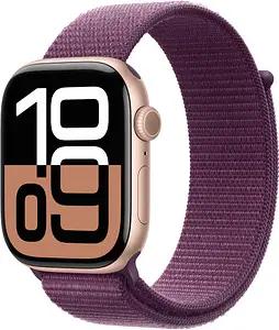 Apple Watch Series 10 46 mm Aluminium (GPS+Cellular) Sport Loop  pflaume, roségold