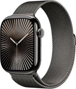 Apple Watch Series 10 46 mm Titan (GPS+Cellular) Milanaise Armband S/M  schiefer