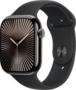 Apple Watch Series 10 46 mm Titan (GPS+Cellular) Sportarmband M/L  schwarz