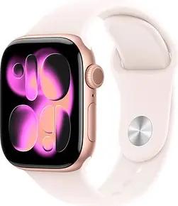 Apple Watch Series 11 42 mm Aluminium (GPS+Cellular) Sportarmband M/L  blassrosa, roségold