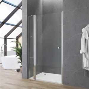 AQUABATOS Dusch-Drehtür Duschabtrennung Nischentür Duschtür mit Festteil Sicherheitsglas, 90x187 cm, Einscheiben-Sicherheitsglas (ESG) 5 mm, (Drehtür Pendeltür Schwingtür an Festteil Breite 90 95 100 110 120 cm Höhe 187 cm) Wandausgleich 20 mm & 10 mm mit