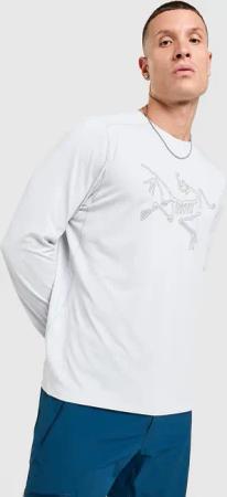 Arc'teryx Cormac Long Sleeve Logo T-Shirt - Herren, Weiss