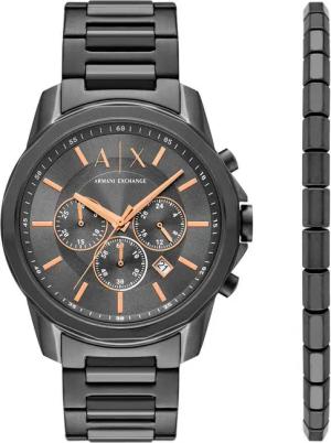 ARMANI EXCHANGE Chronograph AX7170SET, (Set, 2-tlg., mit Armband), Quarzuhr, Armbanduhr, Herrenuhr, Edelstahlarmband