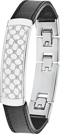 Armband für Herren aus Leder und Edelstahl, gravierbar