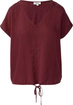 Ärmellose Bluse aus Lyocell mit Tunnelzug am Saum