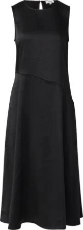 Ärmelloses Satinkleid mit diagonaler Ziernaht