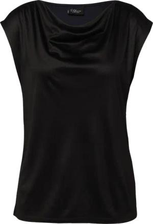 Ärmelloses Shirt aus Viskose mit Wasserfall-Ausschnitt