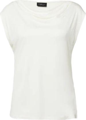 Ärmelloses Shirt aus Viskose mit Wasserfall-Ausschnitt