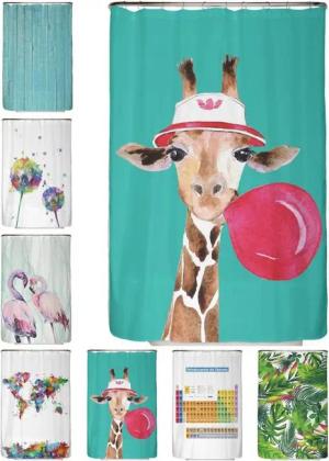 Arteneur Duschvorhang Breite 120 cm, Anti-Schimmel Beschichtet, Beschwerter Saum, Waschbar 40°C