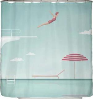 Arteneur Duschvorhang Breite 180 cm, Anti-Schimmel Beschichtet, Beschwerter Saum, Waschbar 40°C