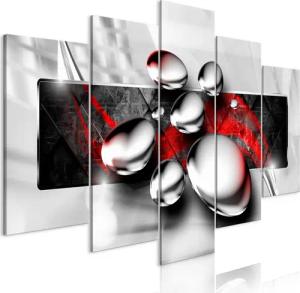 Artgeist Wandbild Shiny Stones (5 Parts) Wide Red