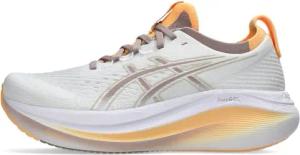 ASICS Damen Gel-Nimbus 27 Sneaker, Weiß Fawn, 37.5 EU