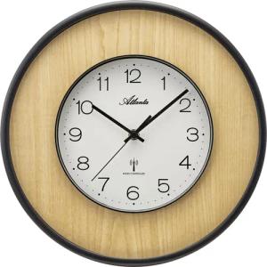 Atlanta 4540/30 Funk-Wanduhr Schwarz/Beige