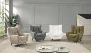 ATLANTIC home collection Sessel Shawn, mit Federkern, trendy Bezug mit Teddyoptik