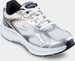 Atmungsaktiver Sneaker aus Mesh - weiß / silberfarben - Gr. 37 von Goldner Fashion