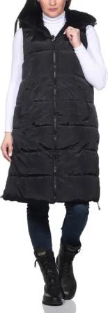 Aurela Damenmode Steppweste Damen Longweste mit Fütterung Damen Weste auch in großen Größen erhältlich