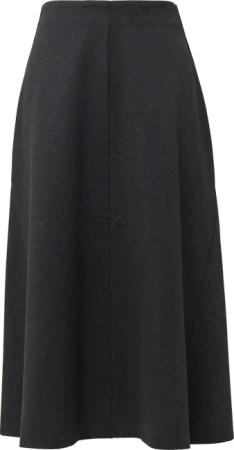 Ausgestellter Midi-Rock aus Interlockjersey