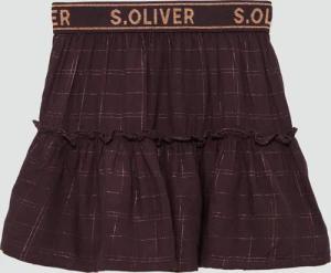 Ausgestellter Viskoserock mit Karomuster und Glitzerdetails