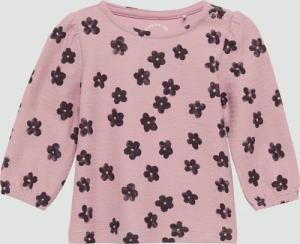 Ausgestelltes Longsleeve mit Struktur und All-over-Print