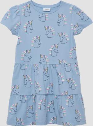 Ausgestelltes Stufenkleid mit Puffärmeln