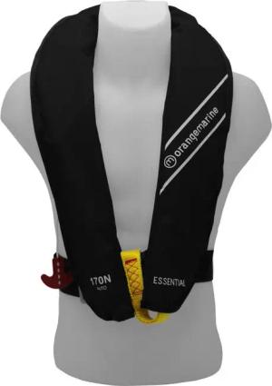 Automatische aufblasbare Rettungsweste 170N ESSENTIAL Schwarz - ORANGEMARINE