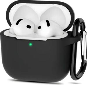 AVANA Kopfhörer-Schutzhülle Hülle für Apple AirPods 4 Schutzhülle 360° Cover Silikon Case, Slim Fit, Ladecase Tasche, Schwarz