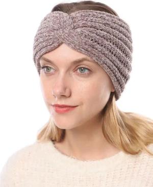 axy Haarband Damen Strick Stirnband mit Twist Knoten HBW3, Strick Winter Stirnband Hairband